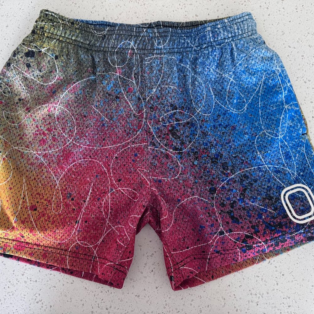 Overtime Basketball Shorts Mens Small Mesh Allover Print Streetwear Athletic